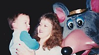 1989-12 12 Ben Becky and Chuck E Cheese.jpg