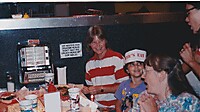 1997-08-15 01 early Kelsey bday Debby Kelsey ackie at Ed Debevics in Beverly Hills.jpg